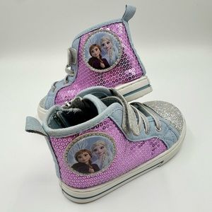 Frozen hi top sneaker kids size 8